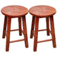 Industrial Wood Simple Retro Barstool Indoor Tall Stool with Round Seat Red Brown 2 Piece Set Short Stool(20"H) Clearhalo 'Bar Furniture' 'Bar Stools' 'bar_stools' 'furn' 'furn_bar_stools' 'furniture_bar_stools' 'Kitchen & Dining Furniture' 'kitchen&dining_furn' 'kitchen' 'kitchen_furn' Furniture' 4392408