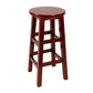 Industrial Wood Simple Retro Barstool Indoor Tall Stool with Round Seat Red Brown 1 Piece Counter Stool (24"H) Clearhalo 'Bar Furniture' 'Bar Stools' 'bar_stools' 'furn' 'furn_bar_stools' 'furniture_bar_stools' 'Kitchen & Dining Furniture' 'kitchen&dining_furn' 'kitchen' 'kitchen_furn' Furniture' 4392410