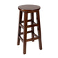 Industrial Wood Simple Retro Barstool Indoor Tall Stool with Round Seat Walnut 1 Piece Counter Stool (24"H) Clearhalo 'Bar Furniture' 'Bar Stools' 'bar_stools' 'furn' 'furn_bar_stools' 'furniture_bar_stools' 'Kitchen & Dining Furniture' 'kitchen&dining_furn' 'kitchen' 'kitchen_furn' Furniture' 4392428