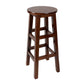 Industrial Wood Simple Retro Barstool Indoor Tall Stool with Round Seat Walnut 1 Piece Bar Stool (28" H) Clearhalo 'Bar Furniture' 'Bar Stools' 'bar_stools' 'furn' 'furn_bar_stools' 'furniture_bar_stools' 'Kitchen & Dining Furniture' 'kitchen&dining_furn' 'kitchen' 'kitchen_furn' Furniture' 4392431