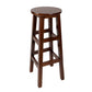 Industrial Wood Simple Retro Barstool Indoor Tall Stool with Round Seat Walnut 1 Piece Bar Stool(31"H) Clearhalo 'Bar Furniture' 'Bar Stools' 'bar_stools' 'furn' 'furn_bar_stools' 'furniture_bar_stools' 'Kitchen & Dining Furniture' 'kitchen&dining_furn' 'kitchen' 'kitchen_furn' Furniture' 4392434