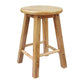 Industrial Wood Simple Retro Barstool Indoor Tall Stool with Round Seat Wood 1 Piece Short Stool(20"H) Clearhalo 'Bar Furniture' 'Bar Stools' 'bar_stools' 'furn' 'furn_bar_stools' 'furniture_bar_stools' 'Kitchen & Dining Furniture' 'kitchen&dining_furn' 'kitchen' 'kitchen_furn' Furniture' 4392443