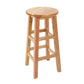 Industrial Wood Simple Retro Barstool Indoor Tall Stool with Round Seat Wood 1 Piece Counter Stool (24"H) Clearhalo 'Bar Furniture' 'Bar Stools' 'bar_stools' 'furn' 'furn_bar_stools' 'furniture_bar_stools' 'Kitchen & Dining Furniture' 'kitchen&dining_furn' 'kitchen' 'kitchen_furn' Furniture' 4392446