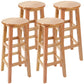 Industrial Wood Simple Retro Barstool Indoor Tall Stool with Round Seat Wood 4 Piece Set Bar Stool (28" H) Clearhalo 'Bar Furniture' 'Bar Stools' 'bar_stools' 'furn' 'furn_bar_stools' 'furniture_bar_stools' 'Kitchen & Dining Furniture' 'kitchen&dining_furn' 'kitchen' 'kitchen_furn' Furniture' 4392448
