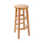 Industrial Wood Simple Retro Barstool Indoor Tall Stool with Round Seat Wood 1 Piece Bar Stool (28" H) Clearhalo 'Bar Furniture' 'Bar Stools' 'bar_stools' 'furn' 'furn_bar_stools' 'furniture_bar_stools' 'Kitchen & Dining Furniture' 'kitchen&dining_furn' 'kitchen' 'kitchen_furn' Furniture' 4392449