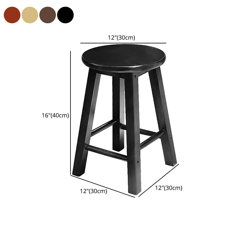 Industrial Wood Simple Retro Barstool Indoor Tall Stool with Round Seat Clearhalo 'Bar Furniture' 'Bar Stools' 'bar_stools' 'furn' 'furn_bar_stools' 'furniture_bar_stools' 'Kitchen & Dining Furniture' 'kitchen&dining_furn' 'kitchen' 'kitchen_furn' Furniture' 4392454