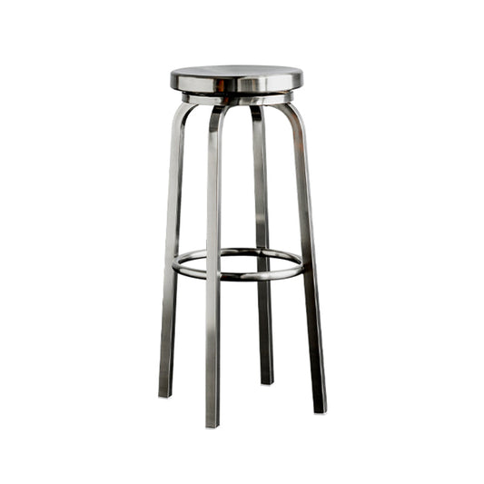 Stainless Steel Backless Glossy Barstool Nordic Brushed Tall Stool, 1 Piece Clearhalo 'Bar Furniture' 'Bar Stools' 'bar_stools' 'furn' 'furn_bar_stools' 'furniture_bar_stools' 'Kitchen & Dining Furniture' 'kitchen&dining_furn' 'kitchen' 'kitchen_furn' Furniture' 4392468