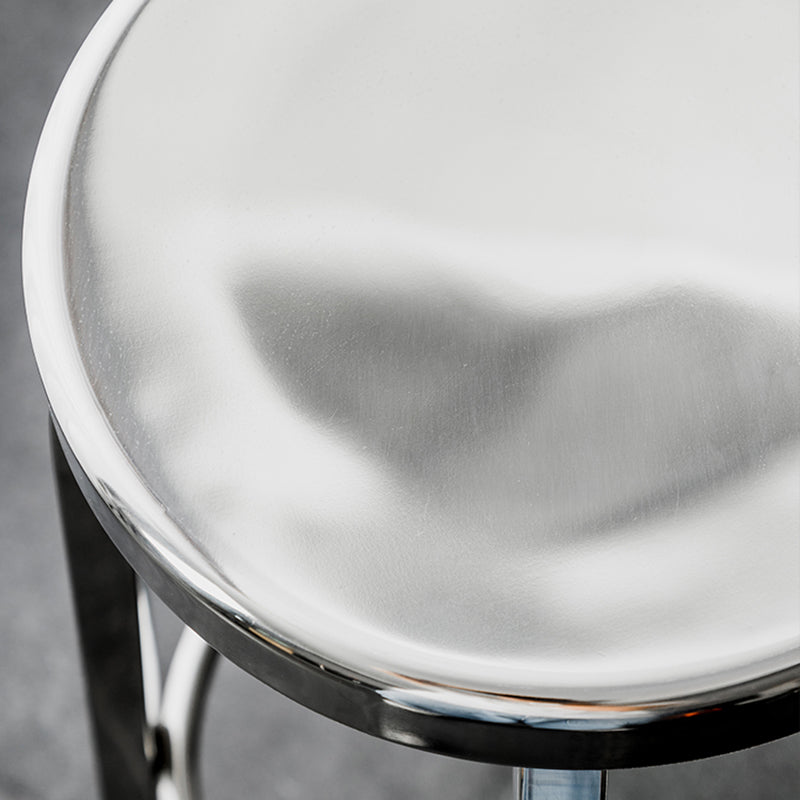 Stainless Steel Backless Glossy Barstool Nordic Brushed Tall Stool, 1 Piece Clearhalo 'Bar Furniture' 'Bar Stools' 'bar_stools' 'furn' 'furn_bar_stools' 'furniture_bar_stools' 'Kitchen & Dining Furniture' 'kitchen&dining_furn' 'kitchen' 'kitchen_furn' Furniture' 4392469