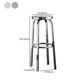 Stainless Steel Backless Glossy Barstool Nordic Brushed Tall Stool, 1 Piece Clearhalo 'Bar Furniture' 'Bar Stools' 'bar_stools' 'furn' 'furn_bar_stools' 'furniture_bar_stools' 'Kitchen & Dining Furniture' 'kitchen&dining_furn' 'kitchen' 'kitchen_furn' Furniture' 4392474