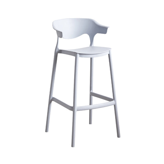 Stackable Plastic Indoor Counter Stools Low Back Scandinavian Bar Stools with 4 Legs Clearhalo 'Bar Furniture' 'Bar Stools' 'bar_stools' 'furn' 'furn_bar_stools' 'furniture_bar_stools' 'Kitchen & Dining Furniture' 'kitchen&dining_furn' 'kitchen' 'kitchen_furn' Furniture' 4392485