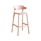 Stackable Plastic Indoor Counter Stools Low Back Scandinavian Bar Stools with 4 Legs Pink 1 Piece Bar Stool(30"H) Clearhalo 'Bar Furniture' 'Bar Stools' 'bar_stools' 'furn' 'furn_bar_stools' 'furniture_bar_stools' 'Kitchen & Dining Furniture' 'kitchen&dining_furn' 'kitchen' 'kitchen_furn' Furniture' 4392497