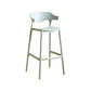 Stackable Plastic Indoor Counter Stools Low Back Scandinavian Bar Stools with 4 Legs Green 1 Piece Bar Stool(30"H) Clearhalo 'Bar Furniture' 'Bar Stools' 'bar_stools' 'furn' 'furn_bar_stools' 'furniture_bar_stools' 'Kitchen & Dining Furniture' 'kitchen&dining_furn' 'kitchen' 'kitchen_furn' Furniture' 4392504