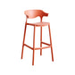 Stackable Plastic Indoor Counter Stools Low Back Scandinavian Bar Stools with 4 Legs Orange 1 Piece Bar Stool(30"H) Clearhalo 'Bar Furniture' 'Bar Stools' 'bar_stools' 'furn' 'furn_bar_stools' 'furniture_bar_stools' 'Kitchen & Dining Furniture' 'kitchen&dining_furn' 'kitchen' 'kitchen_furn' Furniture' 4392516