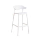 Stackable Plastic Indoor Counter Stools Low Back Scandinavian Bar Stools with 4 Legs White 1 Piece Bar Stool(30"H) Clearhalo 'Bar Furniture' 'Bar Stools' 'bar_stools' 'furn' 'furn_bar_stools' 'furniture_bar_stools' 'Kitchen & Dining Furniture' 'kitchen&dining_furn' 'kitchen' 'kitchen_furn' Furniture' 4392534