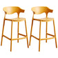 Stackable Plastic Indoor Counter Stools Low Back Scandinavian Bar Stools with 4 Legs Yellow 2 Piece Set Counter Stool(26"H) Clearhalo 'Bar Furniture' 'Bar Stools' 'bar_stools' 'furn' 'furn_bar_stools' 'furniture_bar_stools' 'Kitchen & Dining Furniture' 'kitchen&dining_furn' 'kitchen' 'kitchen_furn' Furniture' 4392538
