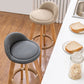 Natural Wood Upholstered Counter Stools Scandinavian Low Back Bar Stools Clearhalo 'Bar Furniture' 'Bar Stools' 'bar_stools' 'furn' 'furn_bar_stools' 'furniture_bar_stools' 'Kitchen & Dining Furniture' 'kitchen&dining_furn' 'kitchen' 'kitchen_furn' Furniture' 4392551