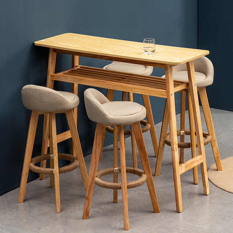 Natural Wood Upholstered Counter Stools Scandinavian Low Back Bar Stools Clearhalo 'Bar Furniture' 'Bar Stools' 'bar_stools' 'furn' 'furn_bar_stools' 'furniture_bar_stools' 'Kitchen & Dining Furniture' 'kitchen&dining_furn' 'kitchen' 'kitchen_furn' Furniture' 4392573