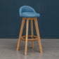 Natural Wood Upholstered Counter Stools Scandinavian Low Back Bar Stools Blue 1 Piece Clearhalo 'Bar Furniture' 'Bar Stools' 'bar_stools' 'furn' 'furn_bar_stools' 'furniture_bar_stools' 'Kitchen & Dining Furniture' 'kitchen&dining_furn' 'kitchen' 'kitchen_furn' Furniture' 4392584