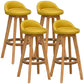 Natural Wood Upholstered Counter Stools Scandinavian Low Back Bar Stools Ginger 4 Piece Set Clearhalo 'Bar Furniture' 'Bar Stools' 'bar_stools' 'furn' 'furn_bar_stools' 'furniture_bar_stools' 'Kitchen & Dining Furniture' 'kitchen&dining_furn' 'kitchen' 'kitchen_furn' Furniture' 4392589