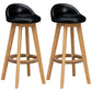 Natural Wood Upholstered Counter Stools Scandinavian Low Back Bar Stools Black 2 Piece Set Clearhalo 'Bar Furniture' 'Bar Stools' 'bar_stools' 'furn' 'furn_bar_stools' 'furniture_bar_stools' 'Kitchen & Dining Furniture' 'kitchen&dining_furn' 'kitchen' 'kitchen_furn' Furniture' 4392597