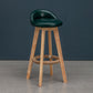 Natural Wood Upholstered Counter Stools Scandinavian Low Back Bar Stools Blackish Green 1 Piece Clearhalo 'Bar Furniture' 'Bar Stools' 'bar_stools' 'furn' 'furn_bar_stools' 'furniture_bar_stools' 'Kitchen & Dining Furniture' 'kitchen&dining_furn' 'kitchen' 'kitchen_furn' Furniture' 4392608