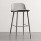 Scandinavian Plastic Counter Stools Low Back Indoor Bar Stools with Metal Footrest Grey 1 Piece Clearhalo 'Bar Furniture' 'Bar Stools' 'bar_stools' 'furn' 'furn_bar_stools' 'furniture_bar_stools' 'Kitchen & Dining Furniture' 'kitchen&dining_furn' 'kitchen' 'kitchen_furn' Furniture' 4392633