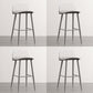 Scandinavian Plastic Counter Stools Low Back Indoor Bar Stools with Metal Footrest Gray-Clear 4 Piece Set Clearhalo 'Bar Furniture' 'Bar Stools' 'bar_stools' 'furn' 'furn_bar_stools' 'furniture_bar_stools' 'Kitchen & Dining Furniture' 'kitchen&dining_furn' 'kitchen' 'kitchen_furn' Furniture' 4392635