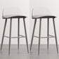 Scandinavian Plastic Counter Stools Low Back Indoor Bar Stools with Metal Footrest Gray-Clear 2 Piece Set Clearhalo 'Bar Furniture' 'Bar Stools' 'bar_stools' 'furn' 'furn_bar_stools' 'furniture_bar_stools' 'Kitchen & Dining Furniture' 'kitchen&dining_furn' 'kitchen' 'kitchen_furn' Furniture' 4392637
