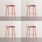 Scandinavian Plastic Counter Stools Low Back Indoor Bar Stools with Metal Footrest Clear 4 Piece Set Clearhalo 'Bar Furniture' 'Bar Stools' 'bar_stools' 'furn' 'furn_bar_stools' 'furniture_bar_stools' 'Kitchen & Dining Furniture' 'kitchen&dining_furn' 'kitchen' 'kitchen_furn' Furniture' 4392638