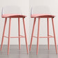 Scandinavian Plastic Counter Stools Low Back Indoor Bar Stools with Metal Footrest Clear 2 Piece Set Clearhalo 'Bar Furniture' 'Bar Stools' 'bar_stools' 'furn' 'furn_bar_stools' 'furniture_bar_stools' 'Kitchen & Dining Furniture' 'kitchen&dining_furn' 'kitchen' 'kitchen_furn' Furniture' 4392640