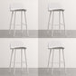 Scandinavian Plastic Counter Stools Low Back Indoor Bar Stools with Metal Footrest White-Clear 4 Piece Set Clearhalo 'Bar Furniture' 'Bar Stools' 'bar_stools' 'furn' 'furn_bar_stools' 'furniture_bar_stools' 'Kitchen & Dining Furniture' 'kitchen&dining_furn' 'kitchen' 'kitchen_furn' Furniture' 4392641