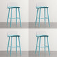 Scandinavian Plastic Counter Stools Low Back Indoor Bar Stools with Metal Footrest Blue-Clear 4 Piece Set Clearhalo 'Bar Furniture' 'Bar Stools' 'bar_stools' 'furn' 'furn_bar_stools' 'furniture_bar_stools' 'Kitchen & Dining Furniture' 'kitchen&dining_furn' 'kitchen' 'kitchen_furn' Furniture' 4392644