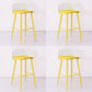 Scandinavian Plastic Counter Stools Low Back Indoor Bar Stools with Metal Footrest Beige-Clear 4 Piece Set Clearhalo 'Bar Furniture' 'Bar Stools' 'bar_stools' 'furn' 'furn_bar_stools' 'furniture_bar_stools' 'Kitchen & Dining Furniture' 'kitchen&dining_furn' 'kitchen' 'kitchen_furn' Furniture' 4392647
