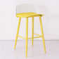 Scandinavian Plastic Counter Stools Low Back Indoor Bar Stools with Metal Footrest Beige-Clear 1 Piece Clearhalo 'Bar Furniture' 'Bar Stools' 'bar_stools' 'furn' 'furn_bar_stools' 'furniture_bar_stools' 'Kitchen & Dining Furniture' 'kitchen&dining_furn' 'kitchen' 'kitchen_furn' Furniture' 4392648