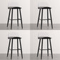 Scandinavian Plastic Counter Stools Low Back Indoor Bar Stools with Metal Footrest Black Clear 4 Piece Set Clearhalo 'Bar Furniture' 'Bar Stools' 'bar_stools' 'furn' 'furn_bar_stools' 'furniture_bar_stools' 'Kitchen & Dining Furniture' 'kitchen&dining_furn' 'kitchen' 'kitchen_furn' Furniture' 4392650