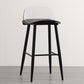 Scandinavian Plastic Counter Stools Low Back Indoor Bar Stools with Metal Footrest Black Clear 1 Piece Clearhalo 'Bar Furniture' 'Bar Stools' 'bar_stools' 'furn' 'furn_bar_stools' 'furniture_bar_stools' 'Kitchen & Dining Furniture' 'kitchen&dining_furn' 'kitchen' 'kitchen_furn' Furniture' 4392651