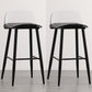 Scandinavian Plastic Counter Stools Low Back Indoor Bar Stools with Metal Footrest Black Clear 2 Piece Set Clearhalo 'Bar Furniture' 'Bar Stools' 'bar_stools' 'furn' 'furn_bar_stools' 'furniture_bar_stools' 'Kitchen & Dining Furniture' 'kitchen&dining_furn' 'kitchen' 'kitchen_furn' Furniture' 4392652