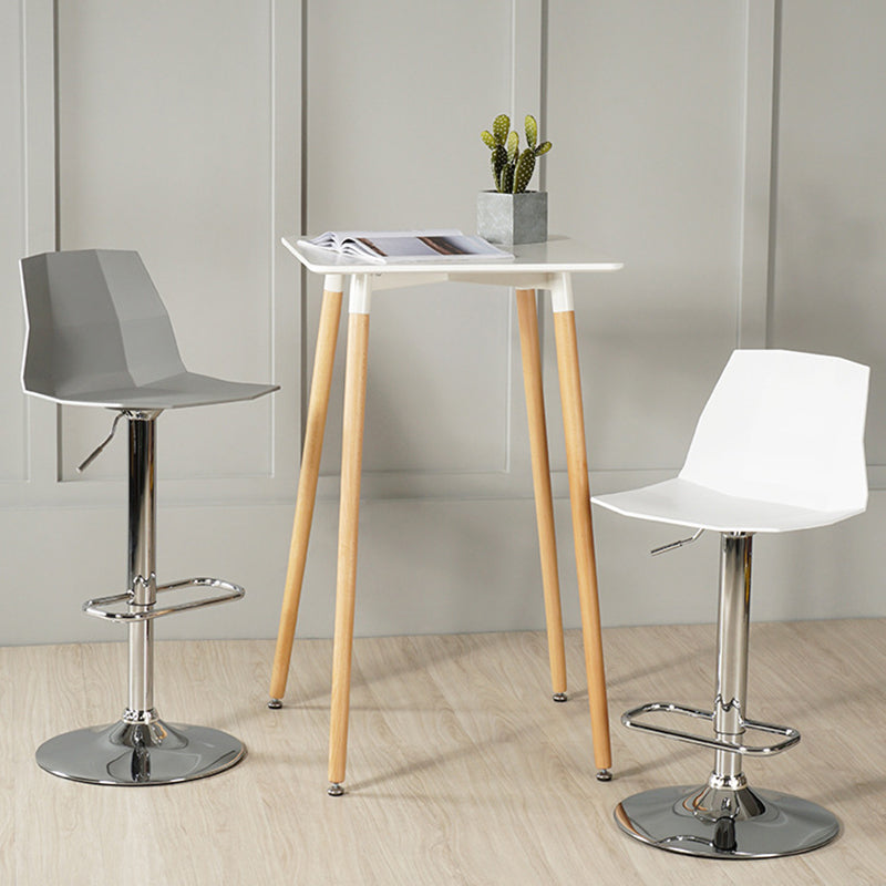 Adjustable Height Swivel Counter Stools Iron Plastic Silver Scandinavian Bar Stools Clearhalo 'Bar Furniture' 'Bar Stools' 'bar_stools' 'furn' 'furn_bar_stools' 'furniture_bar_stools' 'Kitchen & Dining Furniture' 'kitchen&dining_furn' 'kitchen' 'kitchen_furn' Furniture' 4392657