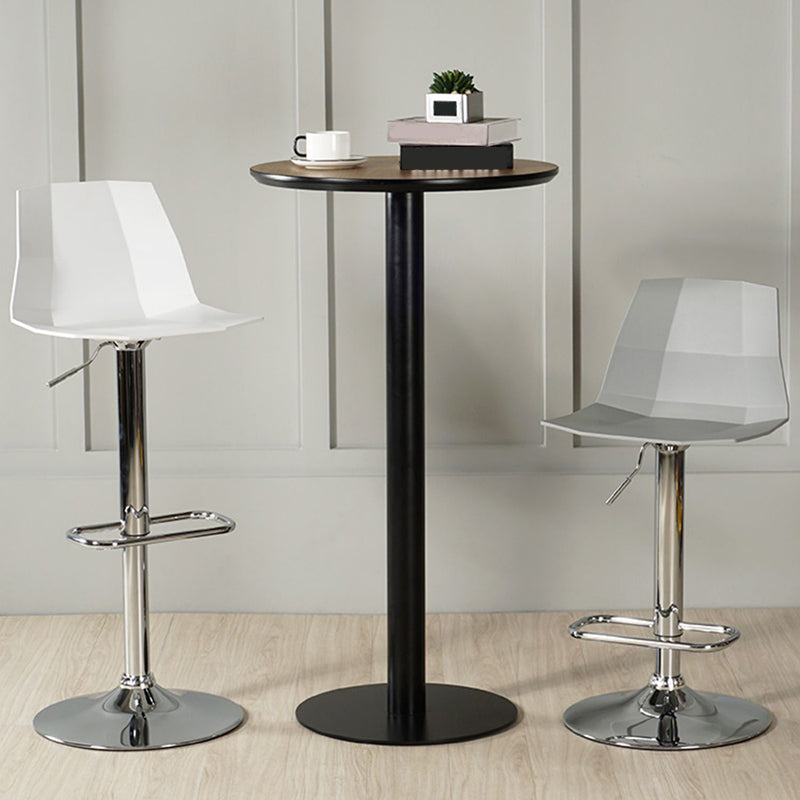 Adjustable Height Swivel Counter Stools Iron Plastic Silver Scandinavian Bar Stools Clearhalo 'Bar Furniture' 'Bar Stools' 'bar_stools' 'furn' 'furn_bar_stools' 'furniture_bar_stools' 'Kitchen & Dining Furniture' 'kitchen&dining_furn' 'kitchen' 'kitchen_furn' Furniture' 4392659