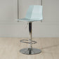 Adjustable Height Swivel Counter Stools Iron Plastic Silver Scandinavian Bar Stools Turquoise 1 Piece Clearhalo 'Bar Furniture' 'Bar Stools' 'bar_stools' 'furn' 'furn_bar_stools' 'furniture_bar_stools' 'Kitchen & Dining Furniture' 'kitchen&dining_furn' 'kitchen' 'kitchen_furn' Furniture' 4392662