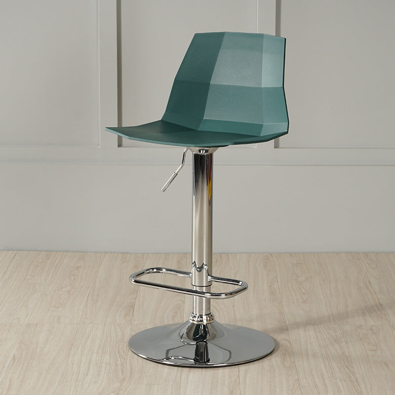 Adjustable Height Swivel Counter Stools Iron Plastic Silver Scandinavian Bar Stools Green 1 Piece Clearhalo 'Bar Furniture' 'Bar Stools' 'bar_stools' 'furn' 'furn_bar_stools' 'furniture_bar_stools' 'Kitchen & Dining Furniture' 'kitchen&dining_furn' 'kitchen' 'kitchen_furn' Furniture' 4392669