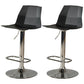 Adjustable Height Swivel Counter Stools Iron Plastic Silver Scandinavian Bar Stools Black 2 Piece Set Clearhalo 'Bar Furniture' 'Bar Stools' 'bar_stools' 'furn' 'furn_bar_stools' 'furniture_bar_stools' 'Kitchen & Dining Furniture' 'kitchen&dining_furn' 'kitchen' 'kitchen_furn' Furniture' 4392674