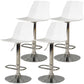 Adjustable Height Swivel Counter Stools Iron Plastic Silver Scandinavian Bar Stools White 4 Piece Set Clearhalo 'Bar Furniture' 'Bar Stools' 'bar_stools' 'furn' 'furn_bar_stools' 'furniture_bar_stools' 'Kitchen & Dining Furniture' 'kitchen&dining_furn' 'kitchen' 'kitchen_furn' Furniture' 4392675