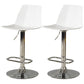 Adjustable Height Swivel Counter Stools Iron Plastic Silver Scandinavian Bar Stools White 2 Piece Set Clearhalo 'Bar Furniture' 'Bar Stools' 'bar_stools' 'furn' 'furn_bar_stools' 'furniture_bar_stools' 'Kitchen & Dining Furniture' 'kitchen&dining_furn' 'kitchen' 'kitchen_furn' Furniture' 4392677