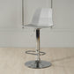 Adjustable Height Swivel Counter Stools Iron Plastic Silver Scandinavian Bar Stools Grey 1 Piece Clearhalo 'Bar Furniture' 'Bar Stools' 'bar_stools' 'furn' 'furn_bar_stools' 'furniture_bar_stools' 'Kitchen & Dining Furniture' 'kitchen&dining_furn' 'kitchen' 'kitchen_furn' Furniture' 4392679