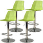 Adjustable Height Swivel Counter Stools Iron Plastic Silver Scandinavian Bar Stools Yellow-Green 4 Piece Set Clearhalo 'Bar Furniture' 'Bar Stools' 'bar_stools' 'furn' 'furn_bar_stools' 'furniture_bar_stools' 'Kitchen & Dining Furniture' 'kitchen&dining_furn' 'kitchen' 'kitchen_furn' Furniture' 4392681