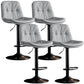 Adjustable Height Metal Leather Counter Stools Swivel Scandinavian Bar Stools Black Gray 4 Piece Set Clearhalo 'Bar Furniture' 'Bar Stools' 'bar_stools' 'furn' 'furn_bar_stools' 'furniture_bar_stools' 'Kitchen & Dining Furniture' 'kitchen&dining_furn' 'kitchen' 'kitchen_furn' Furniture' 4392691