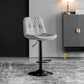 Adjustable Height Metal Leather Counter Stools Swivel Scandinavian Bar Stools Black Gray 1 Piece Clearhalo 'Bar Furniture' 'Bar Stools' 'bar_stools' 'furn' 'furn_bar_stools' 'furniture_bar_stools' 'Kitchen & Dining Furniture' 'kitchen&dining_furn' 'kitchen' 'kitchen_furn' Furniture' 4392693