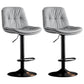 Adjustable Height Metal Leather Counter Stools Swivel Scandinavian Bar Stools Black Gray 2 Piece Set Clearhalo 'Bar Furniture' 'Bar Stools' 'bar_stools' 'furn' 'furn_bar_stools' 'furniture_bar_stools' 'Kitchen & Dining Furniture' 'kitchen&dining_furn' 'kitchen' 'kitchen_furn' Furniture' 4392695