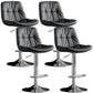 Adjustable Height Metal Leather Counter Stools Swivel Scandinavian Bar Stools Chrome Dark Gray 4 Piece Set Clearhalo 'Bar Furniture' 'Bar Stools' 'bar_stools' 'furn' 'furn_bar_stools' 'furniture_bar_stools' 'Kitchen & Dining Furniture' 'kitchen&dining_furn' 'kitchen' 'kitchen_furn' Furniture' 4392697